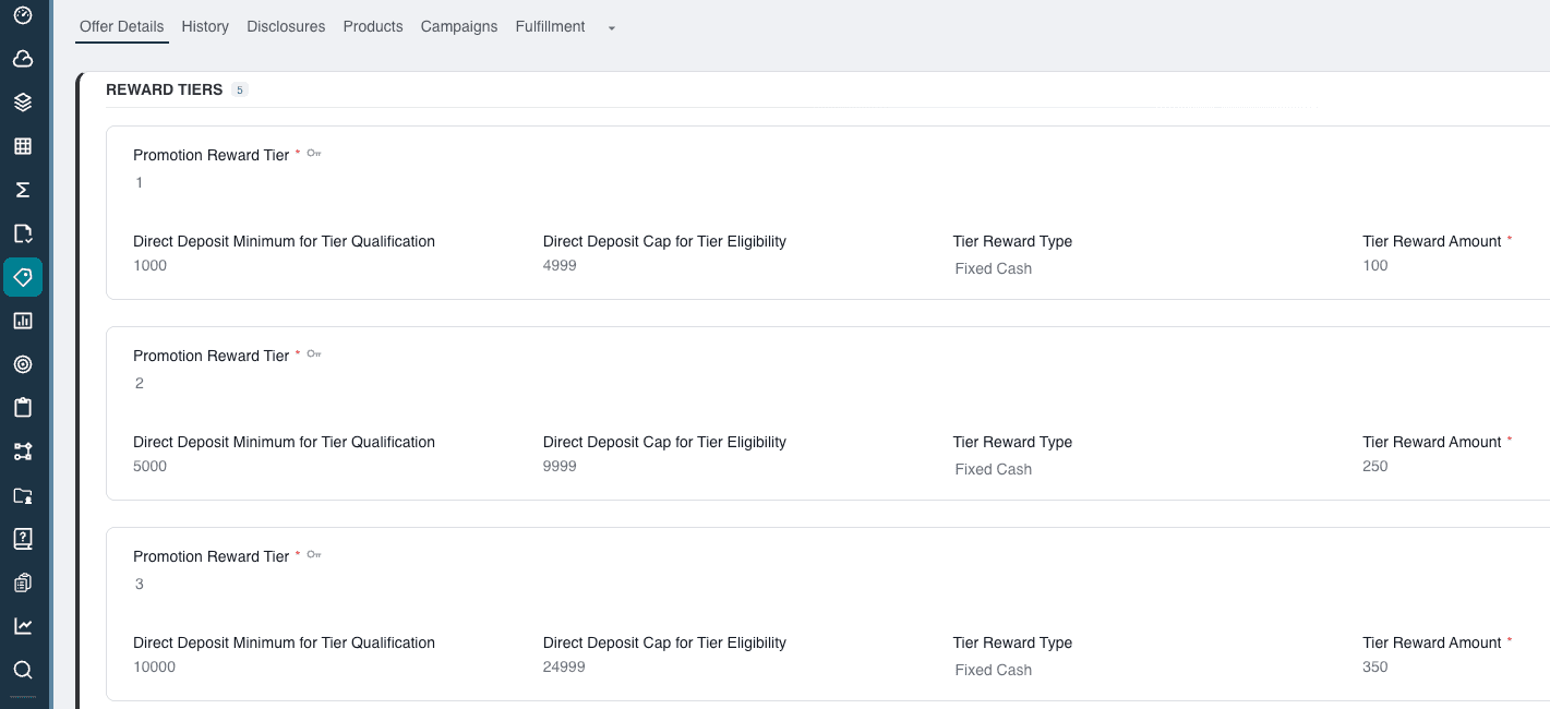 Support Complex Offer Incentives